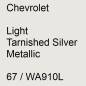 Preview: Chevrolet, Light Tarnished Silver Metallic, 67 / WA910L.